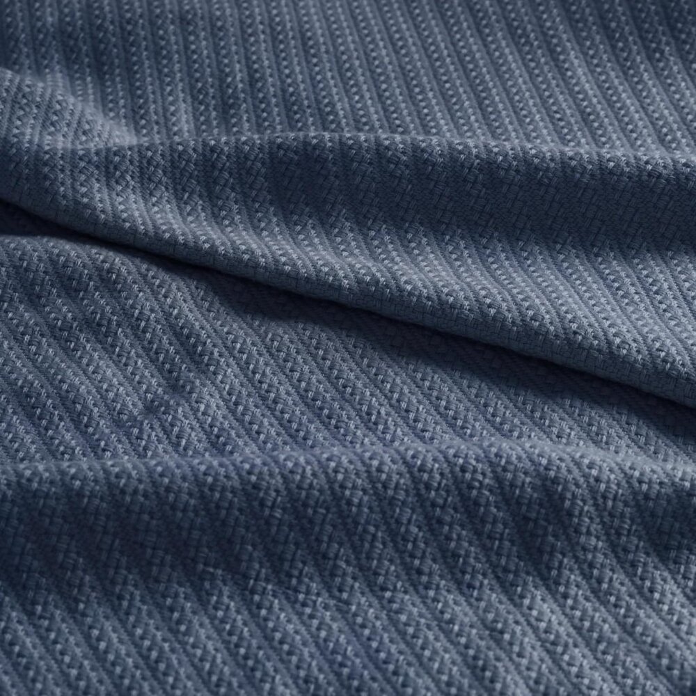 NWT Madison Park Liquid Cotton Blanket Lightweight Breathable Navy Blue King - Picture 5 of 9